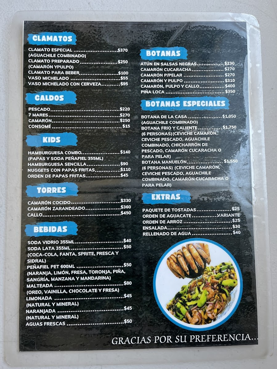 Mariscos El Manuelon Menu - Image 2