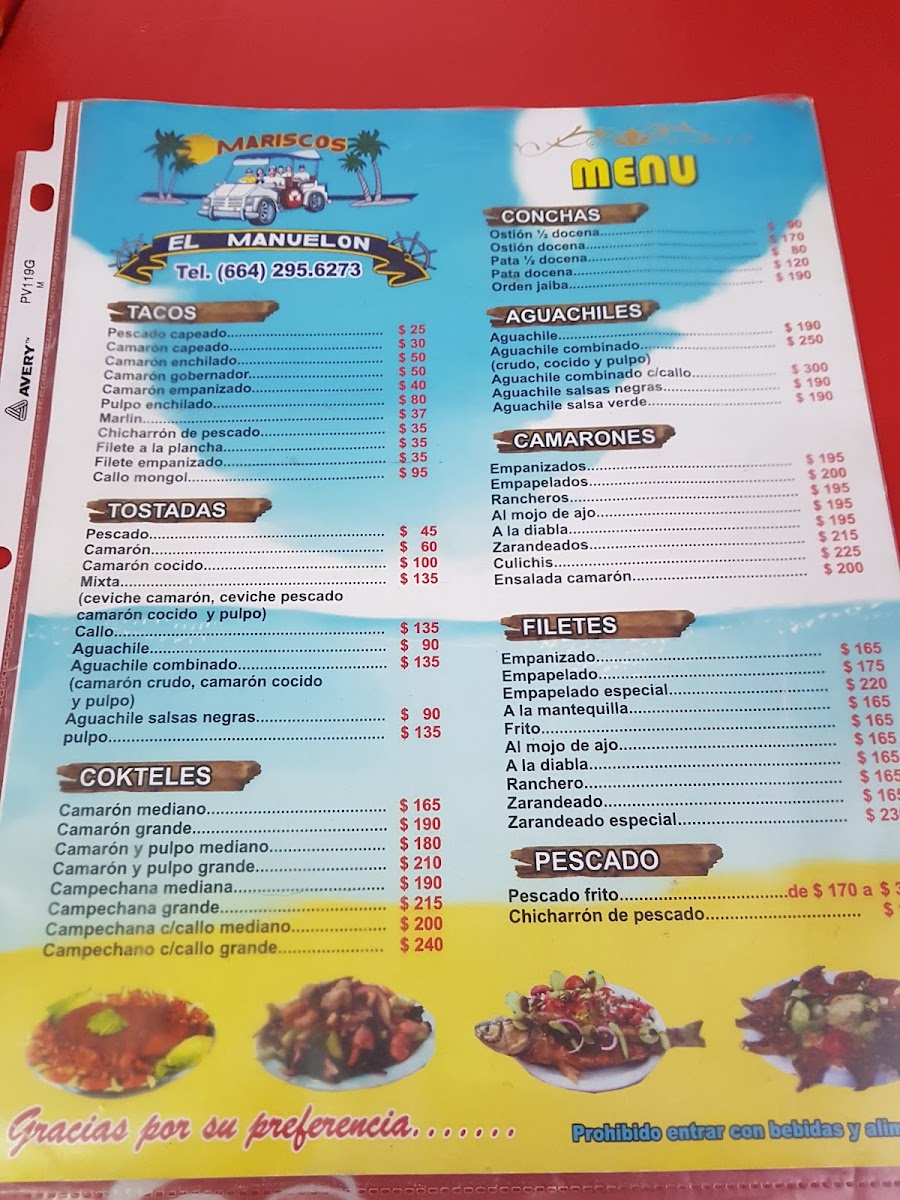 Mariscos El Manuelon Menu - Image 3